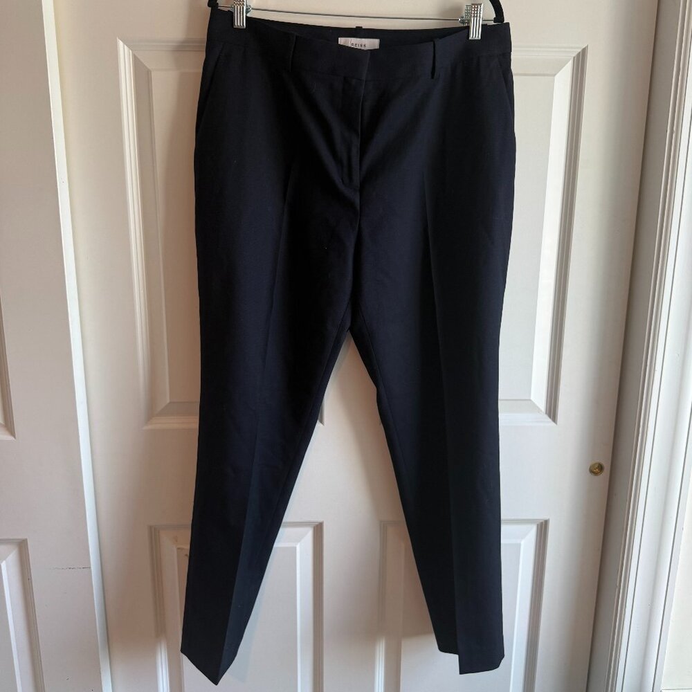 Reiss Hartley Navy Slim Leg Trousers | New With Tags | US 12